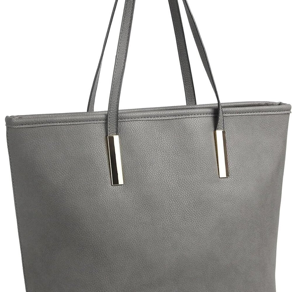 PU Leather Satchel Handbag Women Large Organizer Zipper Pockets Shoulder Bag